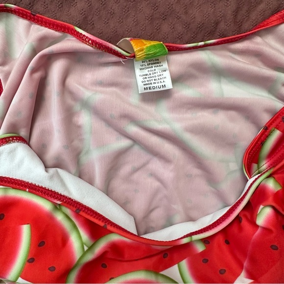 Watermelon Kortni Jeane Tie Tank Swim Top - Picture 4 of 4